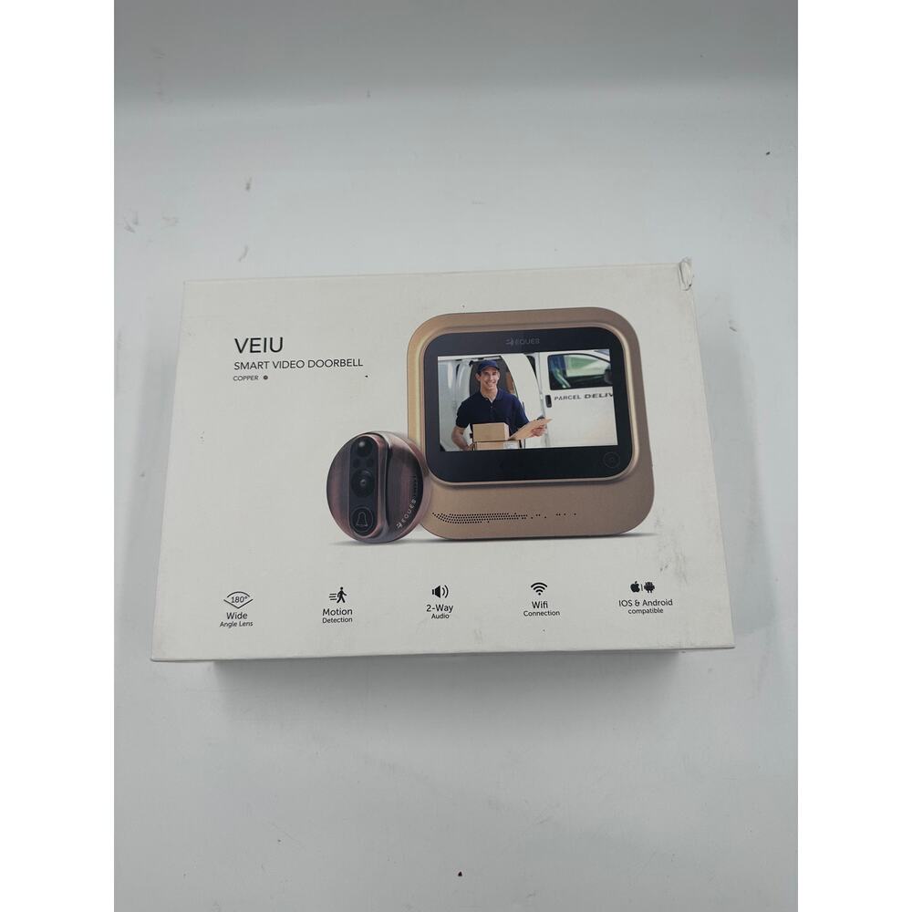 Eques VEIU Smart Video Doorbell, Copper